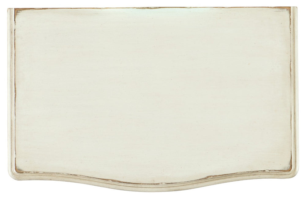 Hooker Furniture Sanctuary Coco En Blanc Nightstand With Cedar-Lined Drawer, Antique Silver Pulls & Integrated Power 5865-90116-02