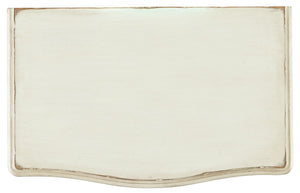 Hooker Furniture Sanctuary Coco En Blanc Nightstand With Cedar-Lined Drawer, Antique Silver Pulls & Integrated Power 5865-90116-02