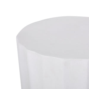 English Elm End Table Cylindrical Cast Concrete Sculptural Side for Indoor or Patio Use 73433.00