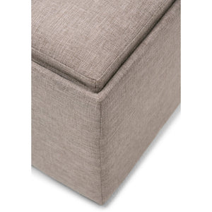 English Elm Avalon Square Storage Ottoman – Versatile Fawn Brown Coffee Table With Serving Trays & Hidden Storage B136P159743