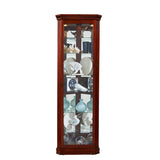 Lighted 8 Shelf Corner Curio Cabinet