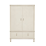 Grace Armoire with Storage Drawers White with Opulent Opal Finish P377120 Pulaski Furniture