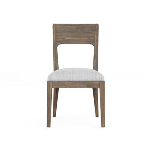 A.R.T. Furniture Stockyard Transitional Side Chair Set Of 2 - Smoked Ash And Knotty Oak, Upholstered Comfort & Style Brown Materials, Ash Solids,Knotty White Oak Veneers,Foam,Fabric 284204-2303k2