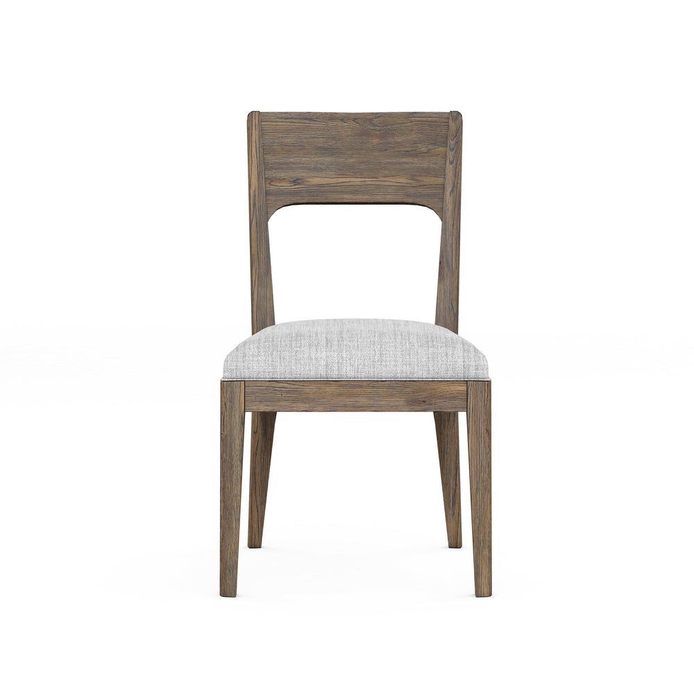 A.R.T. Furniture Set Of 2 - Stockyard Upholstered Side Chair - Rustic Sophistication With Smoked Finish & Protective Glides - Set Of 2 Brown Ash Solids,Knotty White Oak Veneers,Foam,Fabric 284204-2303