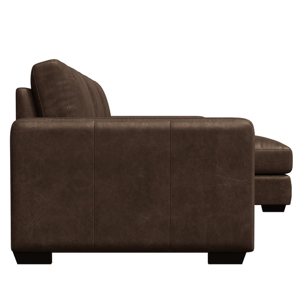 Bernhardt Bernhart Premium Top-Grain Leather Sectional — Modern Sculpted Silhouette, Plush Cushions, Customizable Finish - Made to Order K1735