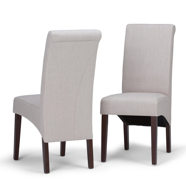 English Elm Avalon - Elegant Light Beige Parson Dining Chairs Set Of 2 For Versatile Home & Office Use B136P159804
