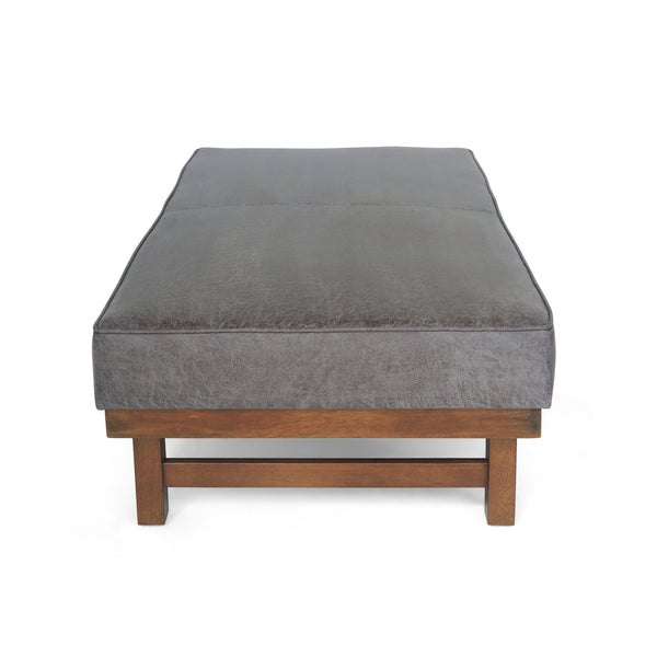 English Elm Christopher Knight Home® - OTTOMAN Modern Microfiber Upholstered Cocktail Bench with Plush Cushion Top for Seating & Décor Slate 62411.00SLATWALN