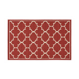 Christopher Knight Home® - Noble House - Thornhill Outdoor 3'3" X 5' Trefoil Area Rug, Red and Ivory