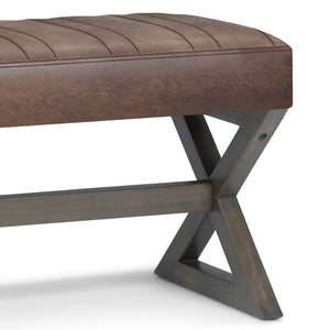 English Elm Salinger Large Ottoman Bench - Versatile Distressed Chestnut Brown Seating For Any Space B136P159215-GIGA