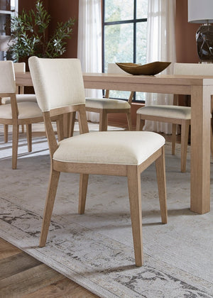 Hooker Furniture Sonnet Upholstered Side Chair With Savile Oatmeal Fabric, White Oak Wren Finish, Tailored Trim 6072-75510-85