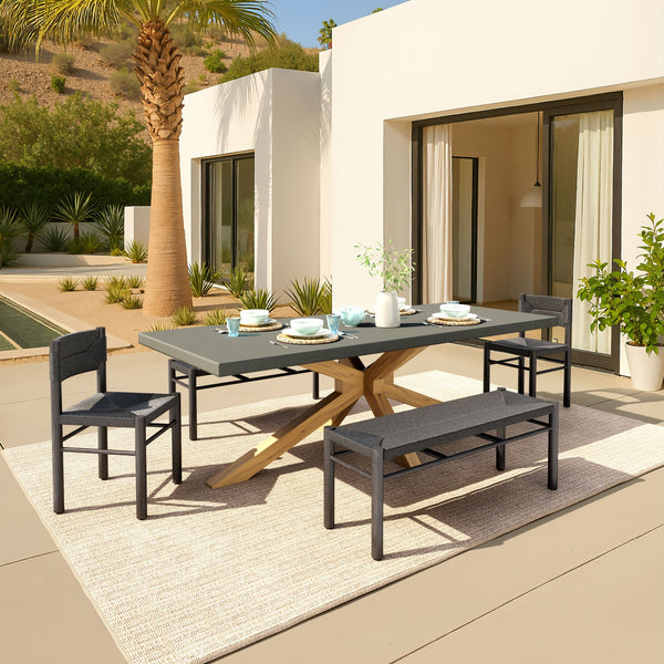 Zuo Modern Iska Bench - Modern Aluminum Seating Solution For Stylish Home Decor And Versatile Spaces Black Aluminum 704087-zuo-modern