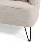 Christopher Knight Home® - Noble House - Nilton Modern Fabric Loveseat with Hairpin Legs