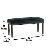 Steve Silver Westby Black Leatherette Dining Bench w/ WB380BN