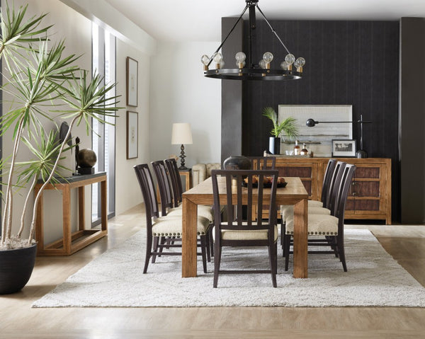 Hooker Furniture Big Sky Pecky Hickory Dining Table With 24" Leaf — Vintage Natural Parson’S Style, Rustic Durable Elegance 6700-75207-80