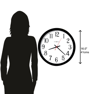 Hekman Furniture 625166 Stylish Analog Wall Clock - Timeless Design With Crisp White Dial & Versatile Black Case Plastic Gallery Wall Clock 625166