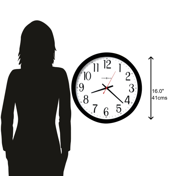 Hekman Furniture 625166 Stylish Analog Wall Clock - Timeless Design With Crisp White Dial & Versatile Black Case Plastic Gallery Wall Clock 625166