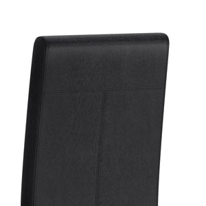 English Elm Acadian Parson Dining Chair Set Of 2 - Distressed Black Vegan Leather For Stylish Comfort & Versatility B136P159793