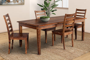 Porter Designs Porter Sonora Solid Sheesham Wood Dining Table - Handcrafted Elegance With Rich Color Variation Brown Wood 07-196-01-9740