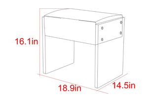 Pasargad Tribecca Collection Acrylic & Velvet Vanity Bench - Chic Design For Modern Homes Ivory Acrylic & Velvet Stool 139-1w