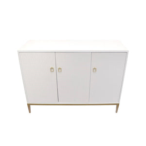 Pasargad Home Pearl Collection Ivory Sideboard - Luxurious 4-door Cabinet With Glamorous Accents Ivory Wood Finish Pph-m3