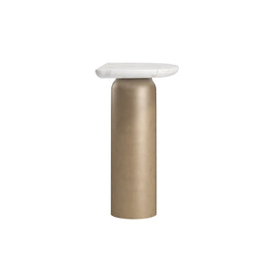 A.R.T. Furniture Verge Console Table with Polished Marble Top and Sculptural Metallic Base for Modern Interiors 337314-1043BS