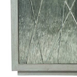 Bernhardt Bernhardt Valora Credenza — Art Deco Sandblasted Oak Sideboard With Graphite Cast-Aluminum Overlays, Storage And Media-Ready Features 396870