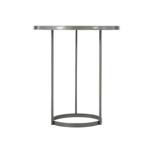 Bernhardt Bernhardt Cast-Aluminum Bonfield Side Table — 22" Round Minimalist Accent Table, Graphite Finish, Durable 407121