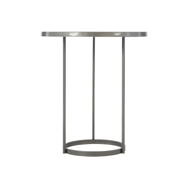 Bernhardt Bernhardt Cast-Aluminum Bonfield Side Table — 22" Round Minimalist Accent Table, Graphite Finish, Durable 407121