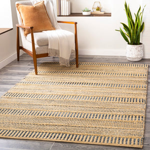 Surya Aria 2' X 3' Handmade Flatweave Rug - Durable Rayon & Jute Blend For Cottage Style Charm Denim Jute,Rayon Iaa1000-23