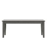 Homelegance By Top-Line Lorren Wood Dining Bench Grey Rubberwood