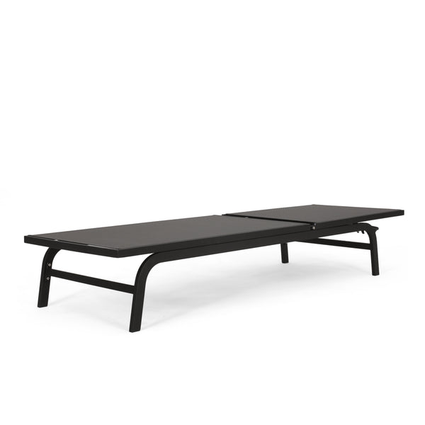 English Elm Christopher Knight Home® - FINN Chaise Lounge Set for Outdoor Patio – Aluminum Frame, Breathable Nylon Mesh, Handcrafted Comfort DARK GREY 71041.00