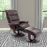 Parker House Parker Living Knight - Robust Manual Reclining Swivel Chair and Ottoman Robust Top Grain Leather with Match (X) MKNI#212S-ROB