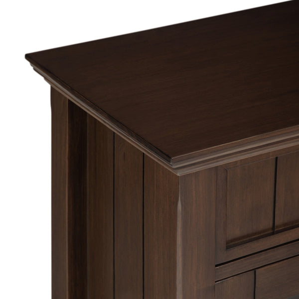 English Elm Acadian Entryway Storage Cabinet - Handcrafted Solid Wood In Natural Aged Brown With Glass Doors B136P159698