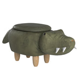 Homelegance By Top-Line Brax Animal Storage Ottoman Green Polyester