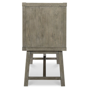 Bernhardt Bernhardt Weathered Pewter Albion Sideboard With X-Stretcher Base, 3 Drawers & Adjustable Shelves 311130