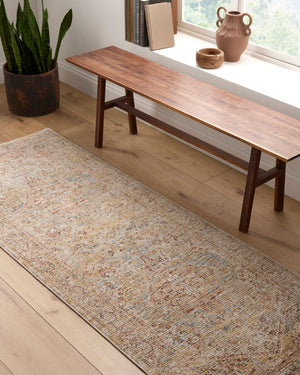 Livabliss Naila Traditional Fringe Area Rug Turkey Woven Polyester Pile Living Room Anchor Tan, Sage 2'7" x 7'3" IAL2300-2773
