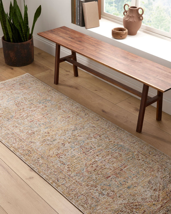 Livabliss Naila Traditional Fringe Area Rug Turkey Woven Polyester Pile Living Room Anchor Tan, Sage 2'7" x 7'3" IAL2300-2773