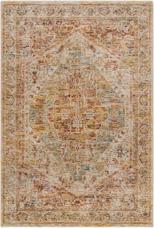 Livabliss Naila Traditional Fringe Area Rug Turkey Woven Polyester Pile Living Room Anchor Tan, Sage 12' x 15' IAL2300-1215