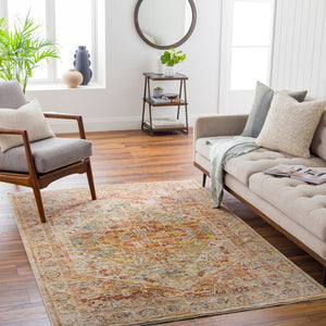 Livabliss Naila Traditional Fringe Area Rug Turkey Woven Polyester Pile Living Room Anchor Tan, Sage 12' x 15' IAL2300-1215