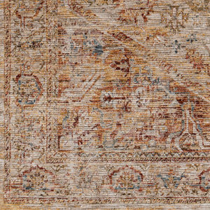 Livabliss Naila Traditional Fringe Area Rug Turkey Woven Polyester Pile Living Room Anchor Tan, Sage 2'7" x 7'3" IAL2300-2773