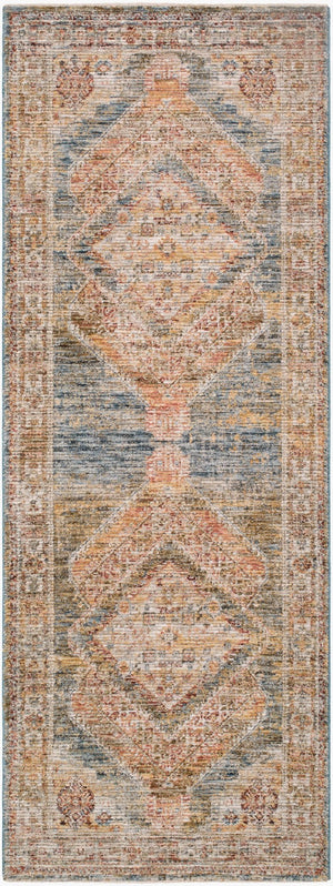 Livabliss Naila Traditional Turkish Machine Woven Polyester Rug with Fringe for Large Rooms Tan, Sage 2'7" x 7'3" IAL2302-2773