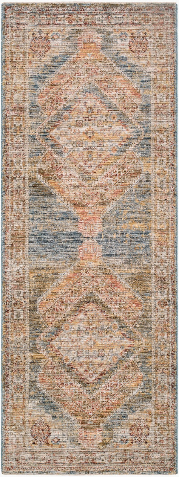 Livabliss Naila Traditional Turkish Machine Woven Polyester Rug with Fringe for Large Rooms Tan, Sage 2'7" x 7'3" IAL2302-2773