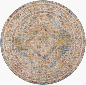 Livabliss Naila Traditional Turkish Machine Woven Polyester Rug with Fringe for Large Rooms Tan, Sage 5'3" x 5'3" IAL2302-53RD