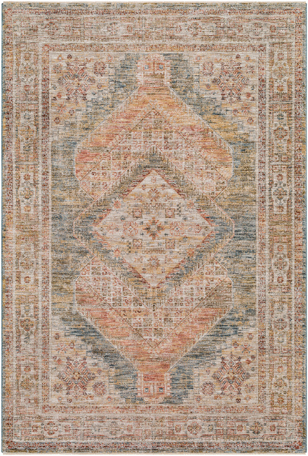 Naila IAL-2302 9' x 12'2" Machine Woven Rug IAL2302-9122  Tan, Sage, Light Sage, Mustard, Dark Blue, Olive Surya
