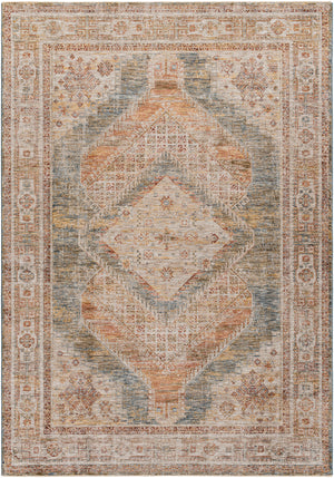 Naila IAL-2302 6'7" x 9'6" Machine Woven Rug IAL2302-6796  Tan, Sage, Light Sage, Mustard, Dark Blue, Olive Surya