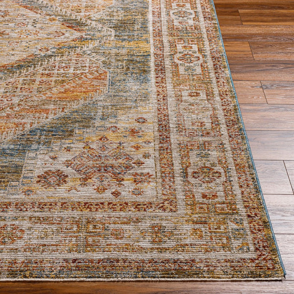Livabliss Naila Traditional Turkish Machine Woven Polyester Rug with Fringe for Large Rooms Tan, Sage 5'3" x 5'3" IAL2302-53RD