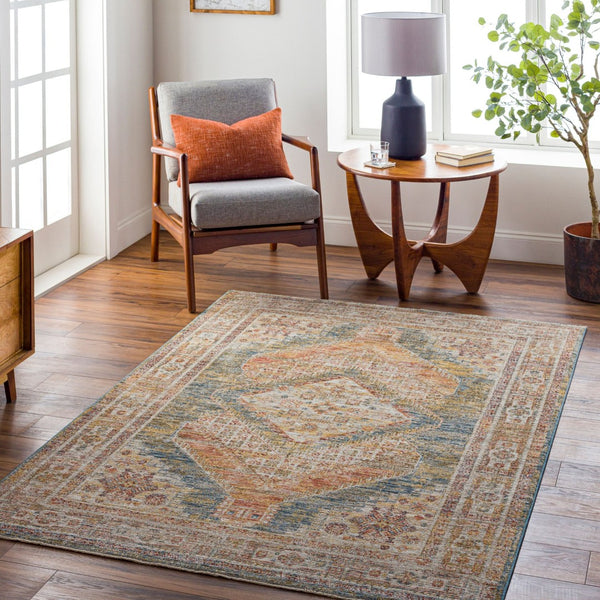 Livabliss Naila Traditional Turkish Machine Woven Polyester Rug with Fringe for Large Rooms Tan, Sage 9' x 12'2" IAL2302-9122