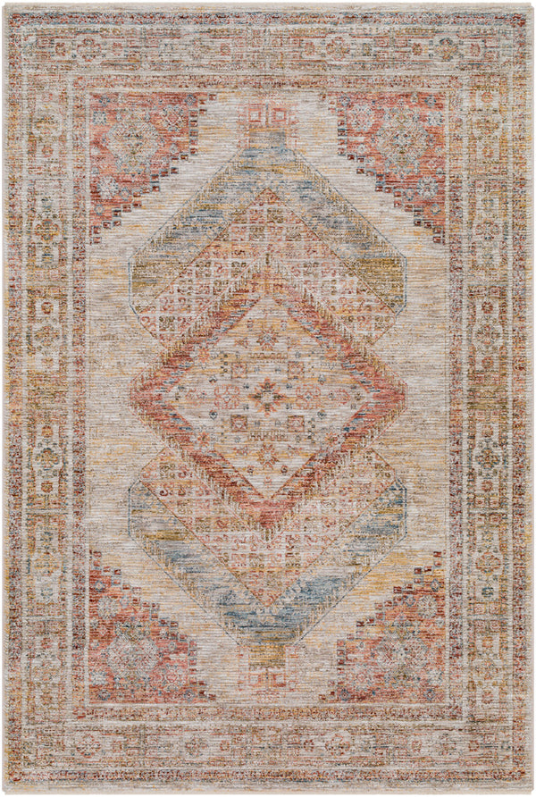 Naila IAL-2303 9' x 12'2" Machine Woven Rug IAL2303-9122  Light Sage, Tan, Sage, Mustard, Dark Blue, Rust Surya