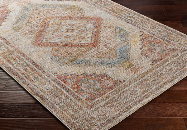 Livabliss Naila Traditional Fringe Area Rug Machine Woven Polyester for Formal Living Rooms Light Sage, Tan 7'10" x 7'10" IAL2303-710RD