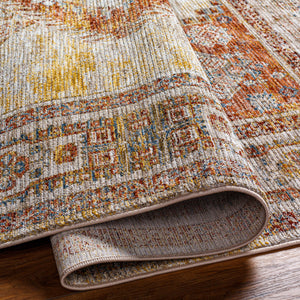 Naila IAL-2303 9' x 12'2" Machine Woven Rug IAL2303-9122  Light Sage, Tan, Sage, Mustard, Dark Blue, Rust Surya
